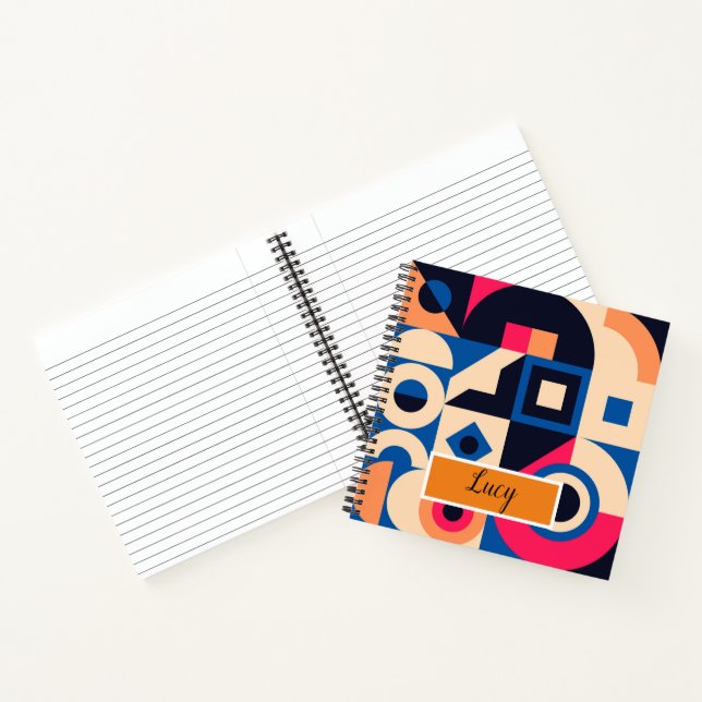 colorful circle geometric pattern notebook (Inside)