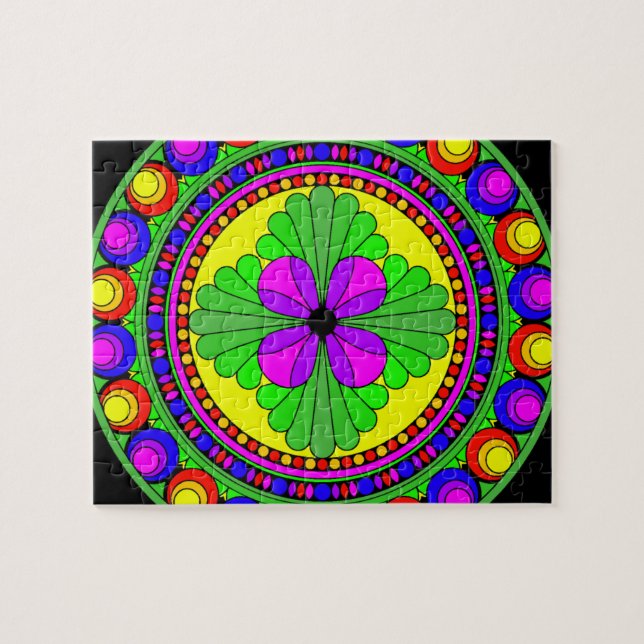 Colorful circle jigsaw puzzle (Horizontal)
