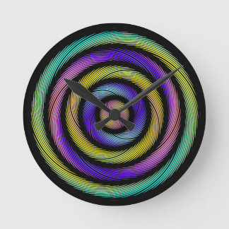 colorful circle of dashes round clock