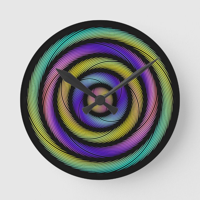 colorful circle of dashes round clock (Front)