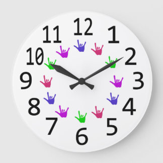 Colorful Circle of Love Sign Language Hands Clocks