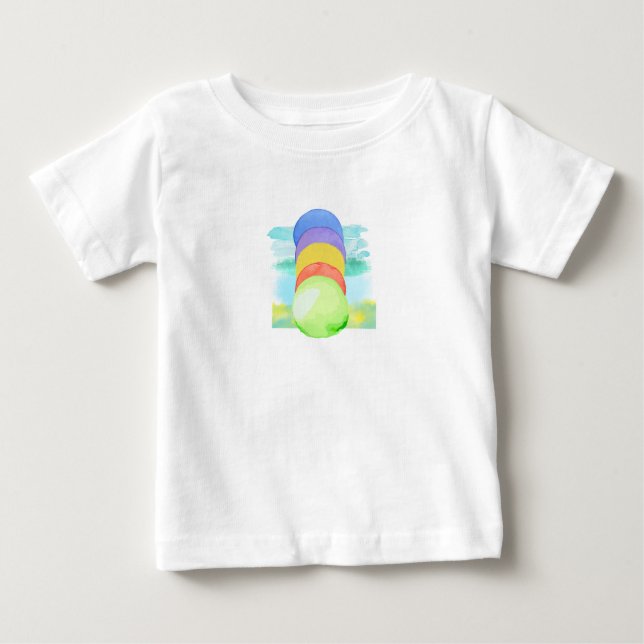Colorful Circle Pattern Baby T-Shirt (Front)