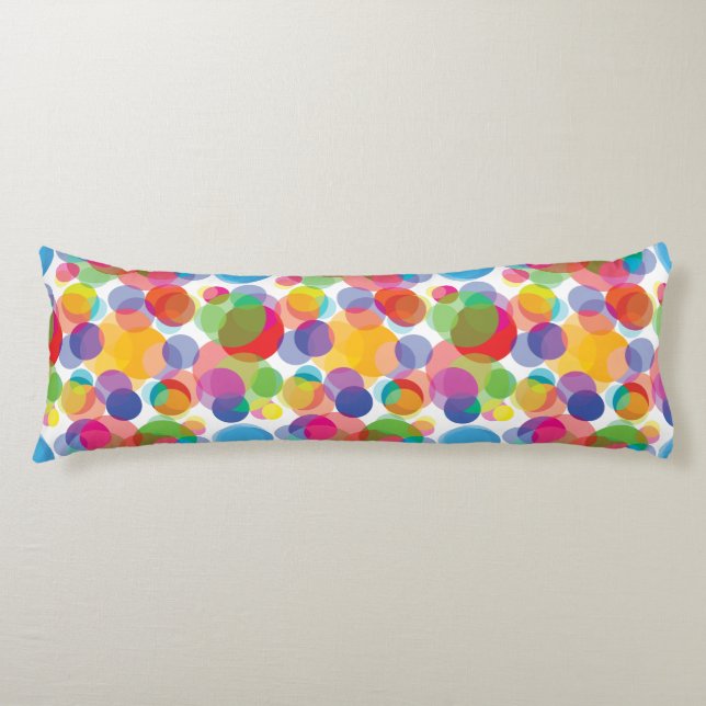 Colorful Circle Pattern Body Pillow (Front)