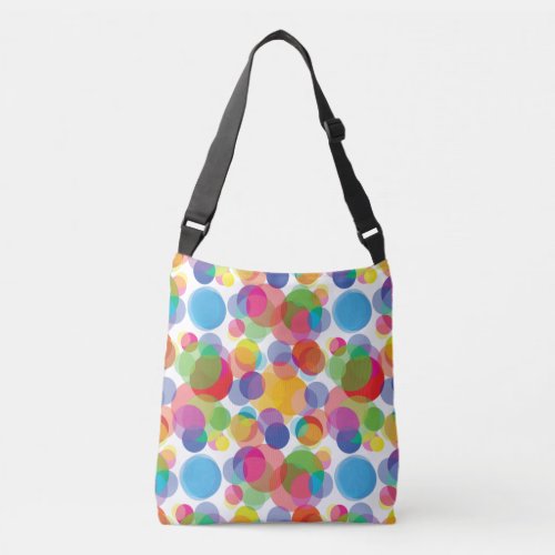 Colorful Circle Pattern Crossbody Bag