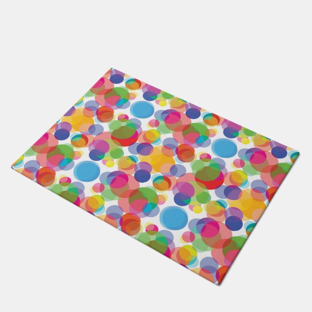 Colorful Circle Pattern Doormat (Angled)