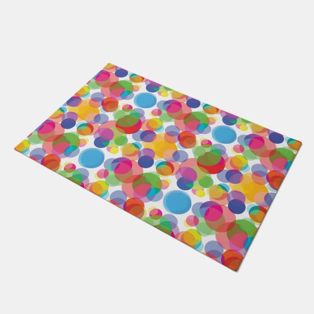 Colorful Circle Pattern Doormat (Angled)