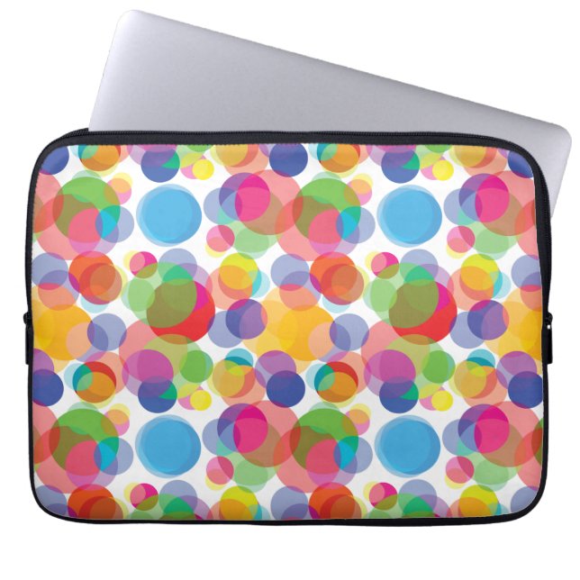 Colorful Circle Pattern Laptop Sleeve (Front)