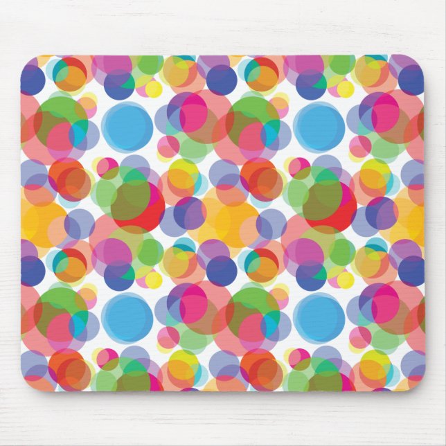 Colorful Circle Pattern Mouse Pad (Front)