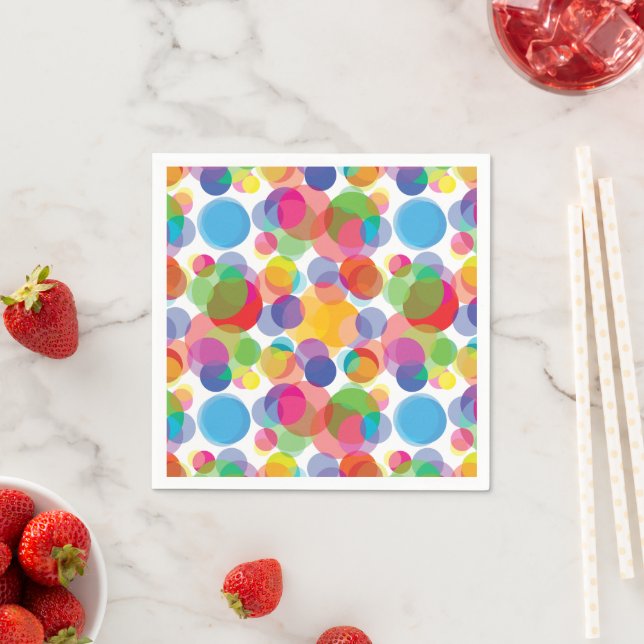 Colorful Circle Pattern Napkins (Insitu)