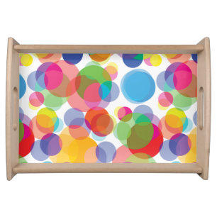 Colorful Circle Pattern Serving Tray