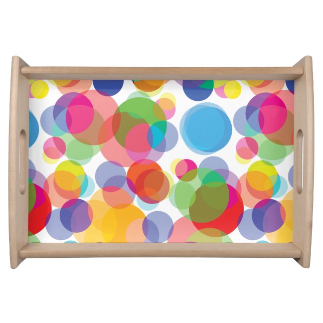 Colorful Circle Pattern Serving Tray (Front)