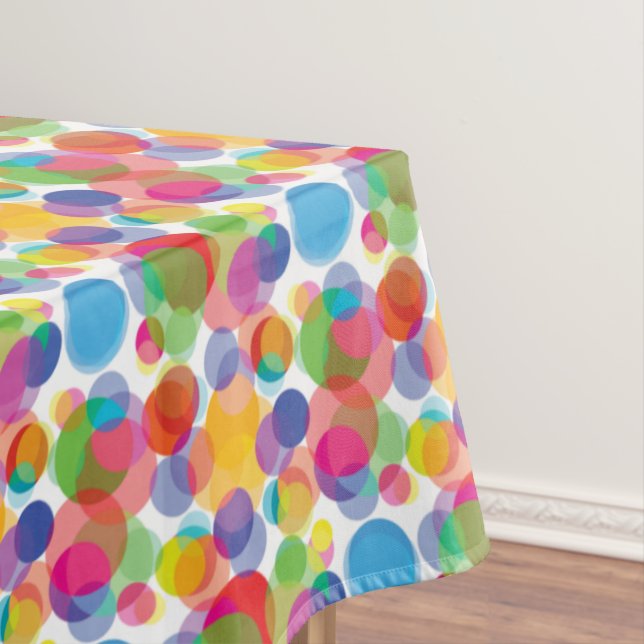 Colorful Circle Pattern Tablecloth (In Situ)
