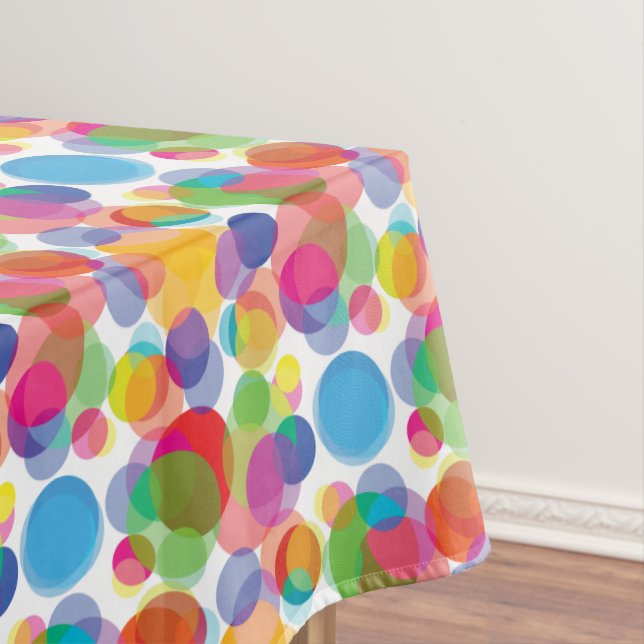 Colorful Circle Pattern Tablecloth (In Situ)
