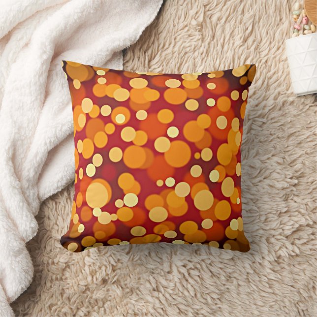 Colorful Circle Pattern Throw Pillow (Blanket)