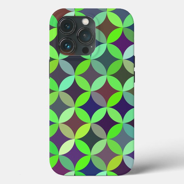 Colorful Circle Star Quilt Pattern  Case-Mate iPhone Case (Back)