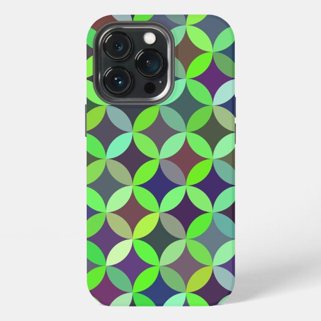Colorful Circle Star Quilt Pattern  Iphone Case (Back)