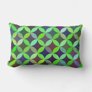 Colorful Circle Star Quilt Pattern Lumbar Pillow