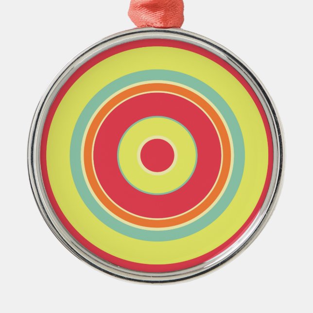 Colorful Circles 01 Metal Ornament (Front)