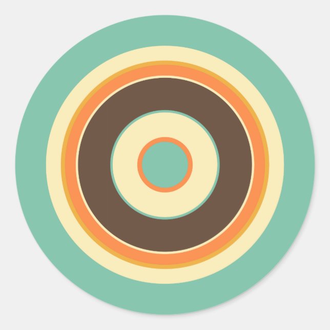 Colorful Circles 02 Classic Round Sticker (Front)