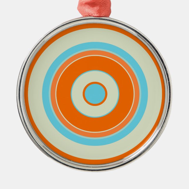 Colorful Circles 03 Metal Ornament (Front)
