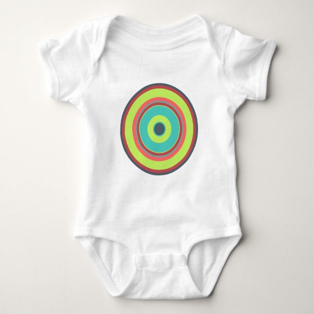 Colorful Circles 04 Baby Bodysuit (Front)