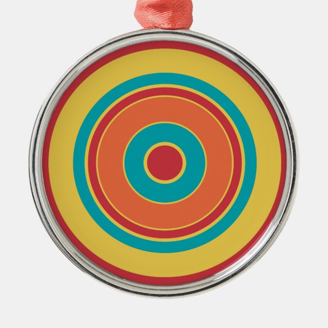 Colorful Circles 05 Metal Ornament (Front)