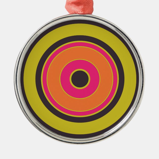 Colorful Circles 06 Metal Ornament (Front)