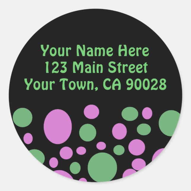 Colorful Circles Address Label (Front)