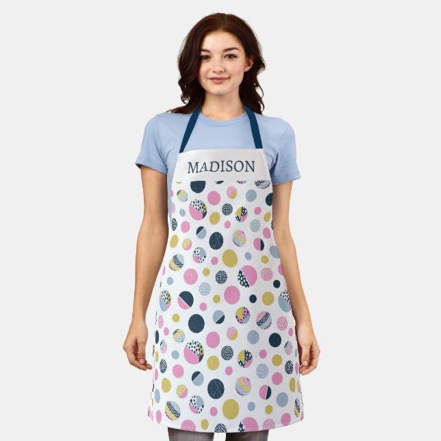Colorful Circles  Apron (Worn)