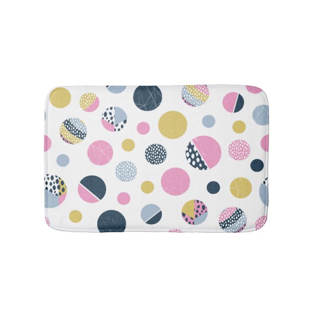 Colorful Circles  Bath Mat (Front)