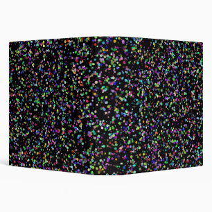 Colorful circles bubbles on black unique pattern 3 ring binder