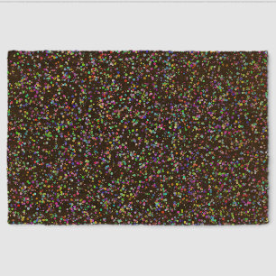 Colorful circles bubbles on black unique pattern fiber doormat