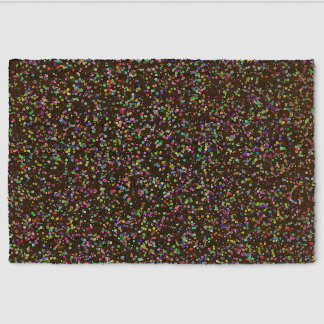 Colorful circles bubbles on black unique pattern fiber doormat