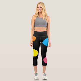 Colorful Circles Capri Leggings