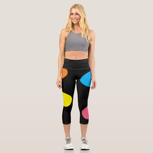 Colorful Circles Capri Leggings (Front)