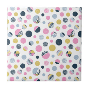 Colorful Circles Ceramic Tile