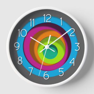 Colorful Circles Clock