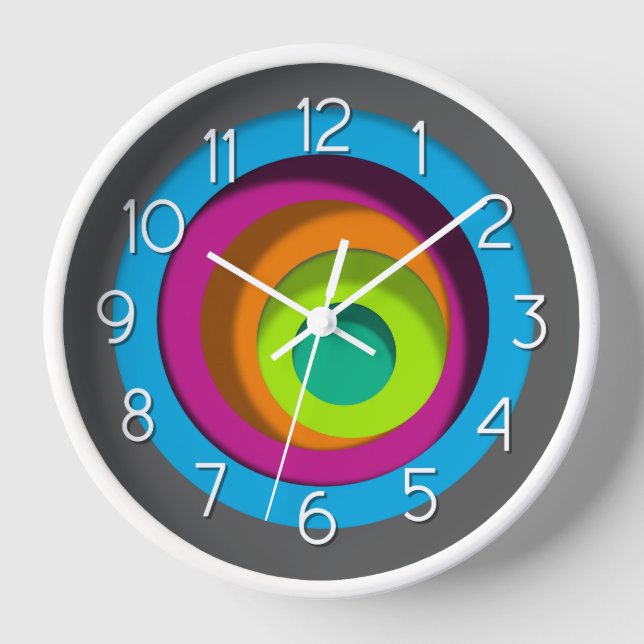 Colorful Circles Clock (Front)