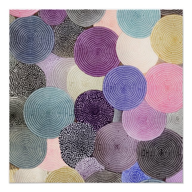 Colorful Circles Design Poster (Front)