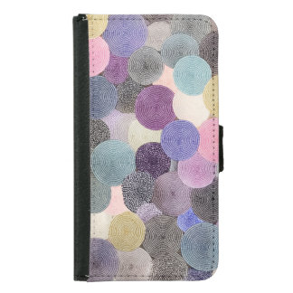 Colorful Circles Design Samsung Galaxy S5 Wallet Case