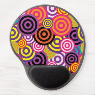 Colorful circles gel mouse pad