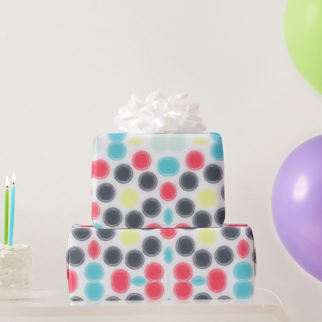 Colorful Circles Geometric Wrapping Paper  (Party Gifts)
