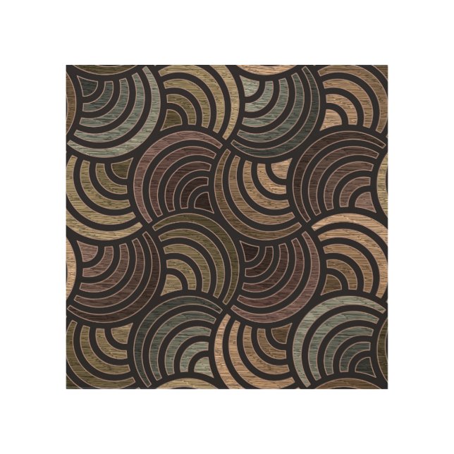 Colorful circles: high-resolution seamless texture wood wall art (Front)