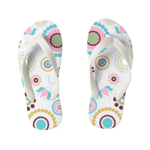 Colorful Circles Kid's Flip Flops