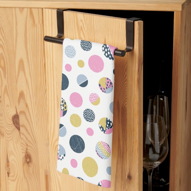 Colorful Circles  Kitchen Towel (Thirds Fold)