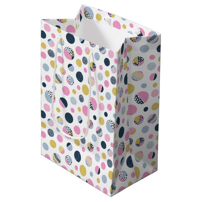 Colorful Circles  Medium Gift Bag (Front Angled)