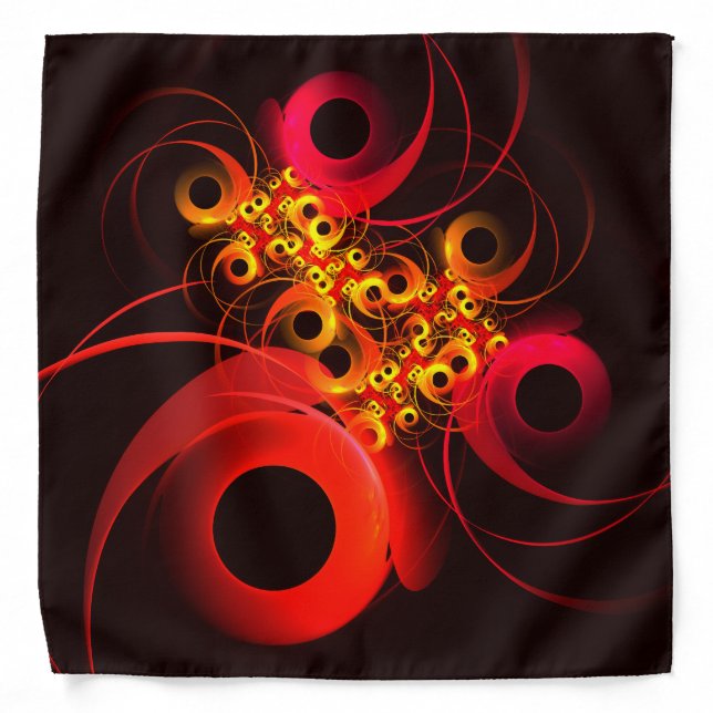 Colorful Circles Modern Abstract Art Pattern #08 Bandana (Front)