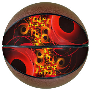 Colorful Circles Modern Abstract Art Pattern #08 Basketball