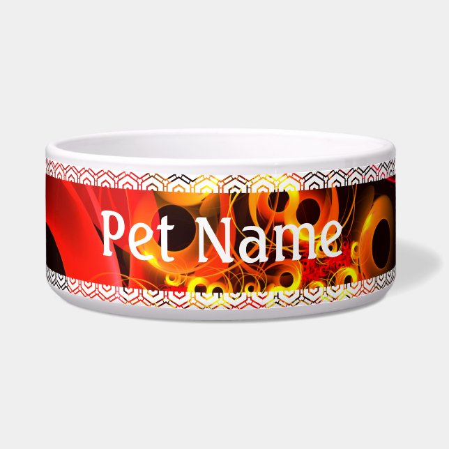 Colorful Circles Modern Abstract Art Pattern #08 Bowl (Front)