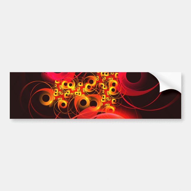 Colorful Circles Modern Abstract Art Pattern #08 Bumper Sticker (Front)